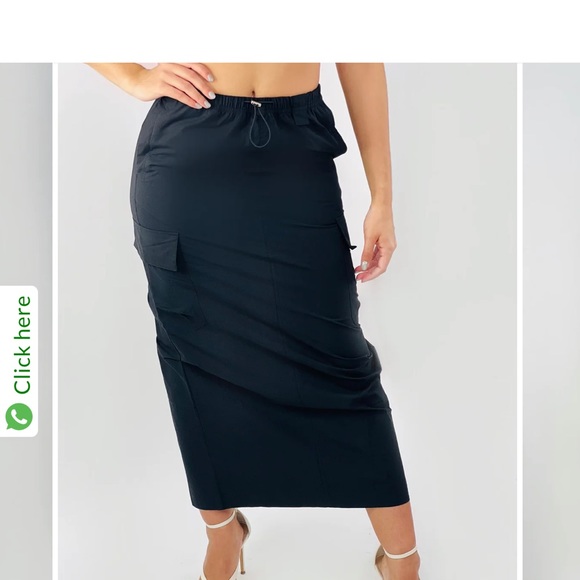 Black cargo skirt - Picture 2 of 2